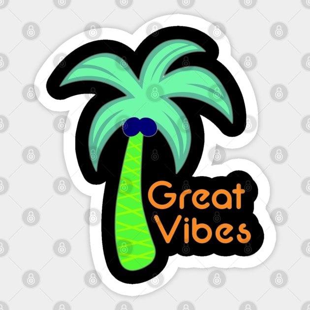 Neon Good Vibes Sticker by mynameisliana